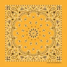 Bandana Yellow Western Design Bandana Yellow Western Design
