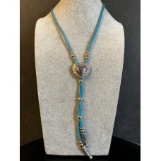 Collana Bolo Turquoise with Heart Concho Collana Bolo Turquoise with Heart Concho