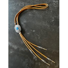 Bolo / Collana 4 code Brown with Turquoise Concho Bolo / Collana 4 code Brown with Turquoise Concho