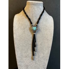Girocollo Black with Turquoise Heart