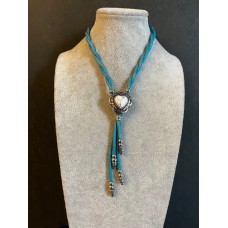 Girocollo Turquoise with White Heart