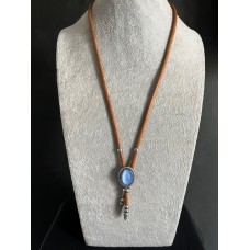 Collana Bolo Brown with Blue Stone