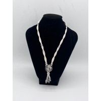 Collana/girocollo - intreccio a mano White Horsehead