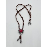 Collana Regolabile Brown with Heart Red Collana Regolabile Brown with Heart Red