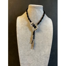 Girocollo intrecciato con fibbietta Black