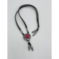 Collana Regolabile Black with Heart Red Collana Regolabile Black with Heart Red
