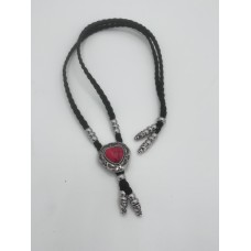 Collana Regolabile Black with Heart Red Collana Regolabile Black with Heart Red