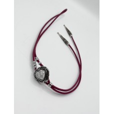 Collana Regolabile Burgundy with Heart White Collana Regolabile Burgundy with Heart White