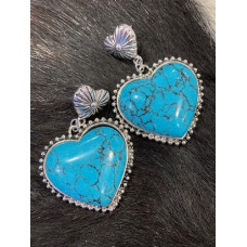 Orecchini Turquoise Heart 2