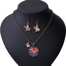 Parure collana e orecchini Texas Antique Gold