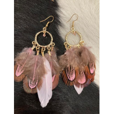 Orecchini Peach Feathers