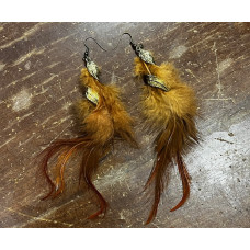 Orecchini True Feather Brown