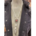 Collana bolo white red stone