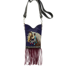 Borsetta Western Messenger Horse Purple