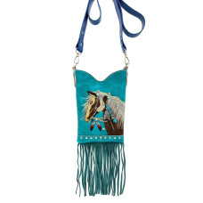 Borsetta Western Messenger Horse Turquoise