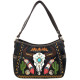 Borsa in Ecopelle Black Feathers Cactus Longhorn Borsa in Ecopelle Black Feathers Cactus Longhorn