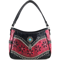 Borsa in Ecopelle Red Concho Feather Borsa in Ecopelle Red Concho Feather