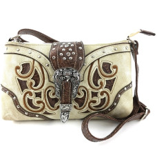 Borsa in ecopelle Western Floral Beige Borsa in ecopelle Western Floral Beige
