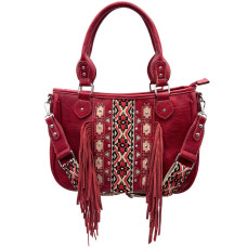 Borsa in Ecopelle Red Fringes Borsa in Ecopelle Red Fringes