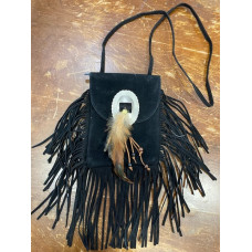 Borsetta tracolla con Frange Black