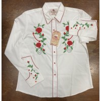 Camicia Ranger's White & Roses