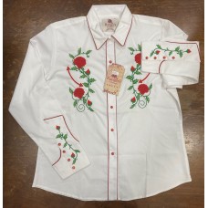 Camicia Ranger's White & Roses
