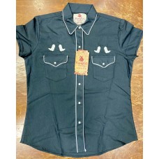 Camicetta Ranger's Black White Boots