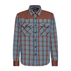 Camicia western King Kerosin blu brown