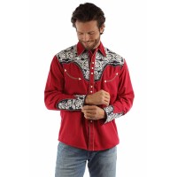 Camicia western Scully P-634 Red White Blue Camicia western Scully P-634 Red White Blue