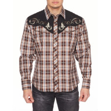 Camicia Rodeo Clothing Brown Checked Camicia Rodeo Clothing Brown Checked