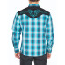 Camicia Rodeo Clothing Turquoise Checked Camicia Rodeo Clothing Turquoise Checked