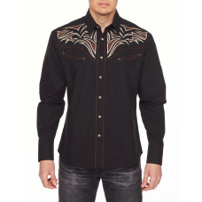 Camicia Rodeo Clothing Flames Brown Black Camicia Rodeo Clothing Flames Brown Black