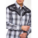 Camicia Rodeo Clothing Flames Black White Checked Camicia Rodeo Clothing Flames Black White Checked