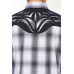 Camicia Rodeo Clothing Flames Black White Checked Camicia Rodeo Clothing Flames Black White Checked