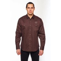 Camicia Rodeo Clothing Brown Logo