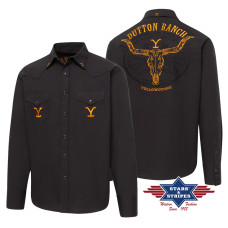 Camicia Stars & Stripes Yellowstone Dutton Ranch Protect The Family