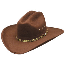 Cappello Western Faux Felt Brown Cappello Western Faux Felt Brown