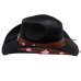 Cappello Western Pink Flowers Black Cappello Western Pink Flowers Black