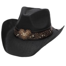 Cappello Western Heart Black