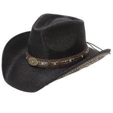 Cappello Western Longhorn Black