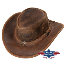 Cappello Western in pelle Stars & Stripes Crazy Horse Cappello Western in pelle Stars & Stripes Crazy Horse