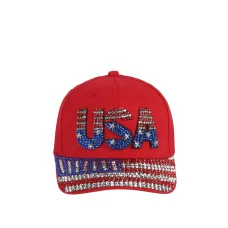 Cappellino USA Bling Red