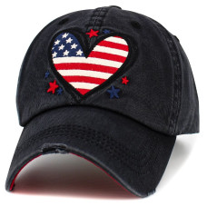 Cappellino Heart Flag Black Cappellino Heart Flag Black