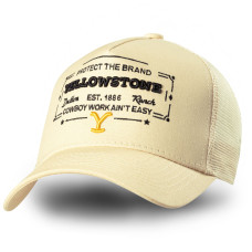 Cappellino Trucker Yellowstone Protect the Brand Cream Cappellino Trucker Yellowstone Protect the Brand Cream