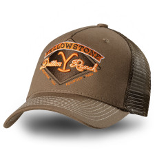 Cappellino Trucker Yellowstone Dutton Y Ranch Brown Cappellino Trucker Yellowstone Dutton Y Ranch Brown