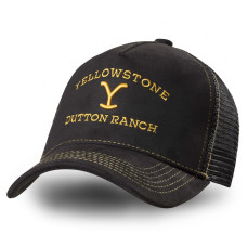 Cappellino Trucker Yellowstone Dutton Ranch Black Cappellino Trucker Yellowstone Dutton Ranch Black