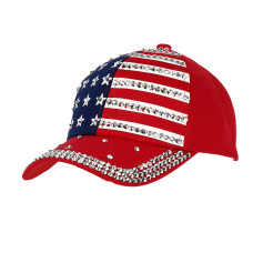 Cappellino U.S.A. Bling Red Cappellino U.S.A. Bling Red