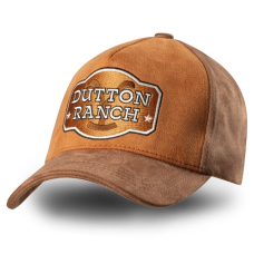 Cappellino Trucker Yellowstone Dutton Y Ranch Suede Brown Cappellino Trucker Yellowstone Dutton Y Ranch Suede Brown