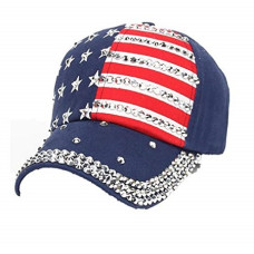 Cappellino U.S.A. Bling Blue