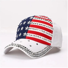 Cappellino U.S.A. Bling White